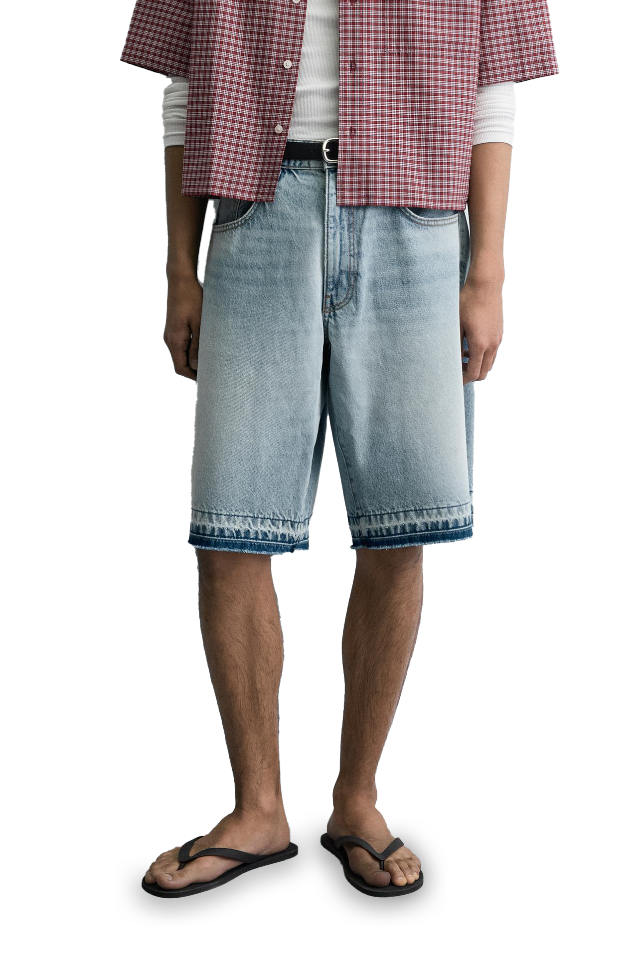 RIPPED DENIM JORTS