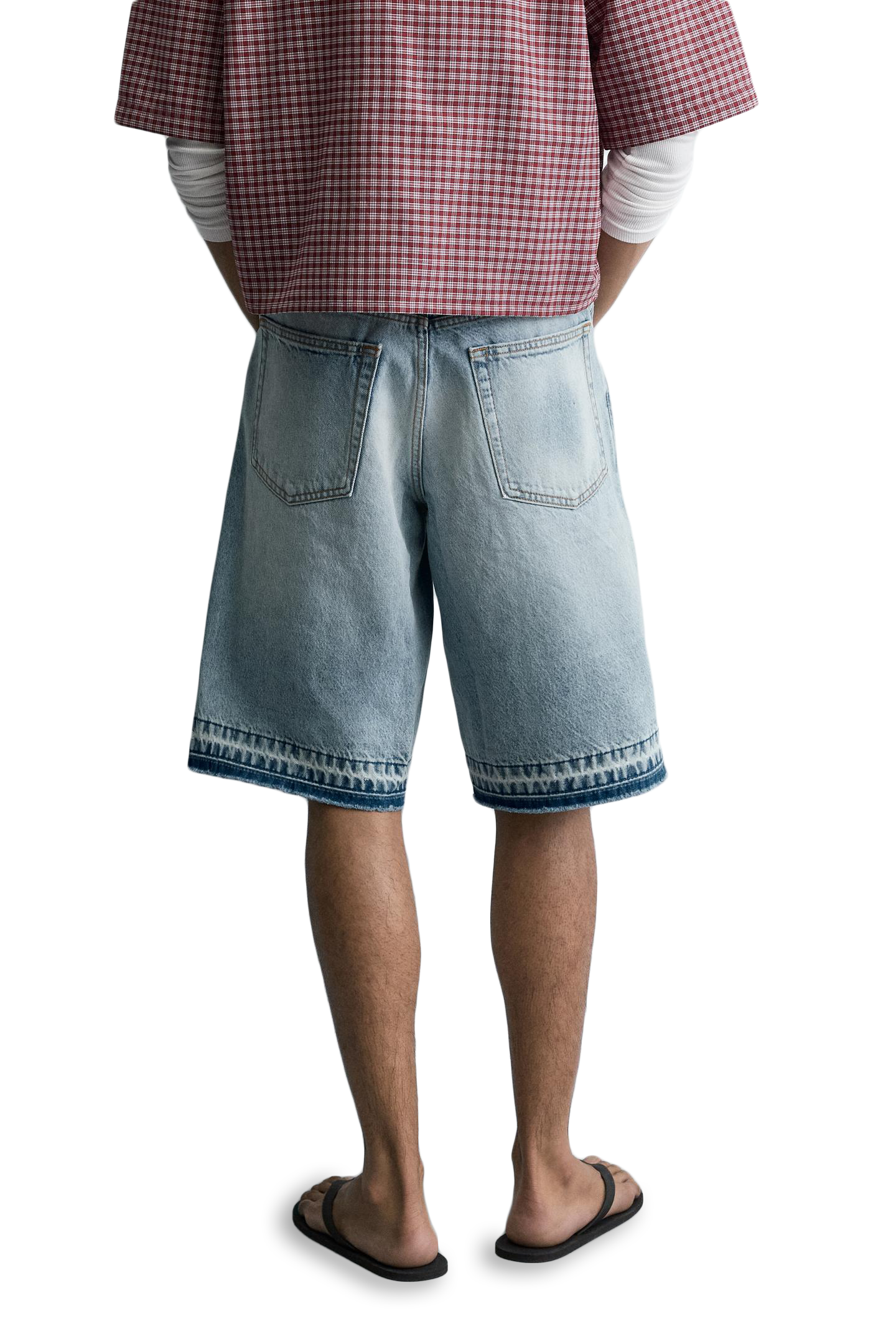 RIPPED DENIM JORTS