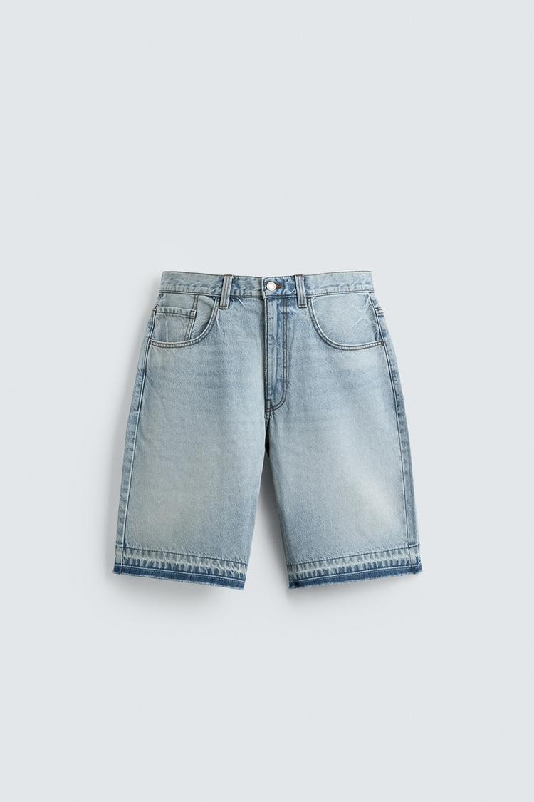 RIPPED DENIM JORTS