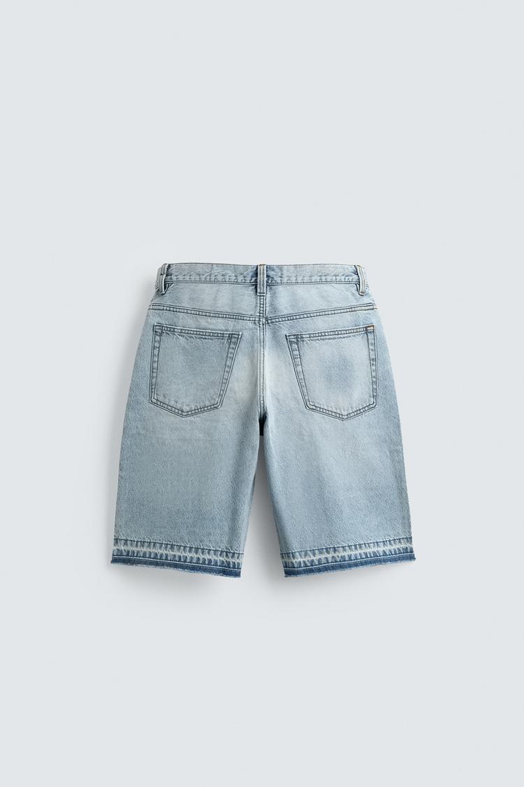 RIPPED DENIM JORTS