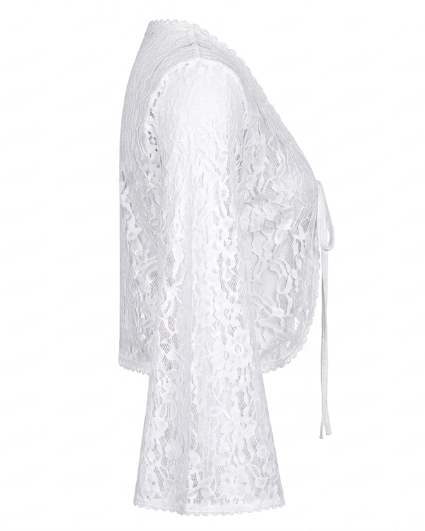 LACE CARDIGAN WITH FLARED SLEEVES
