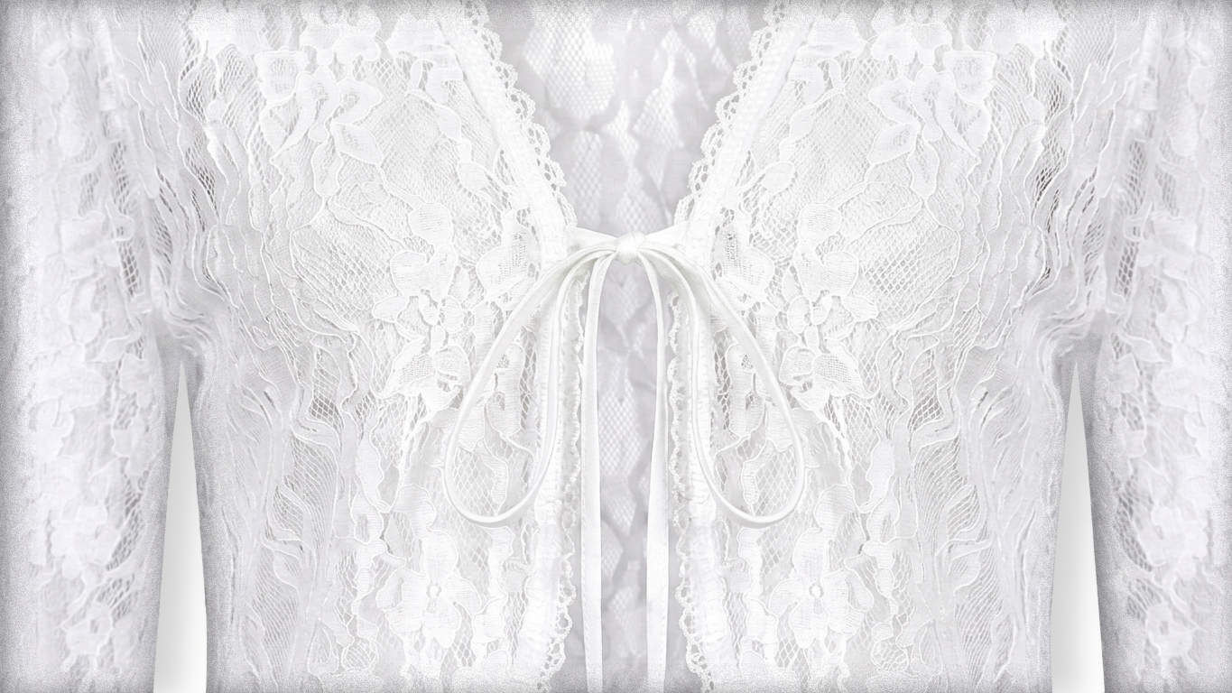 LACE CARDIGAN WITH FLARED SLEEVES